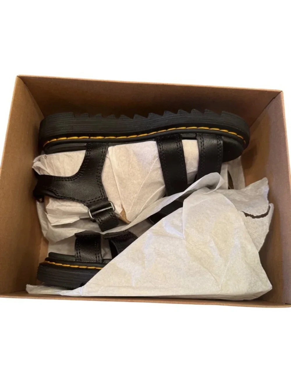 Dr Martens Klaire ReWair Size 13 Youth Soft Wair Black NWB Adjustable